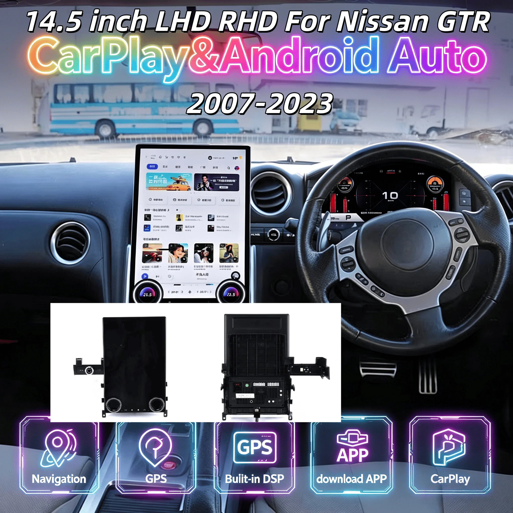 Android 14 CarPlay Auto Car Radio For Nissan GTR GT-R R35 2007-2023 Multimedia Stereo Player Screen Head Unit GPS DSP 4G WIFI
Android 14 CarPlay Auto Car Radio For Nissan GTR GT-R R35 2007-2023 Multimedia Stereo Player Screen Head Unit GPS DSP 4G WIFI