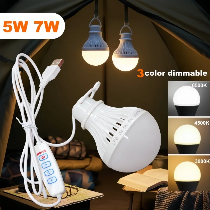 1-5PCS USB Rechargeable LED Camping Light 3-Color Dimmable Emergency Bulb Portable Hanging Tent Lamp Outdoor Camping BBQ Fishing
1-5PCS USB Rechargeable LED Camping Light 3-Color Dimmable Emergency Bulb Portable Hanging Tent Lamp Outdoor Camping BBQ Fishing
