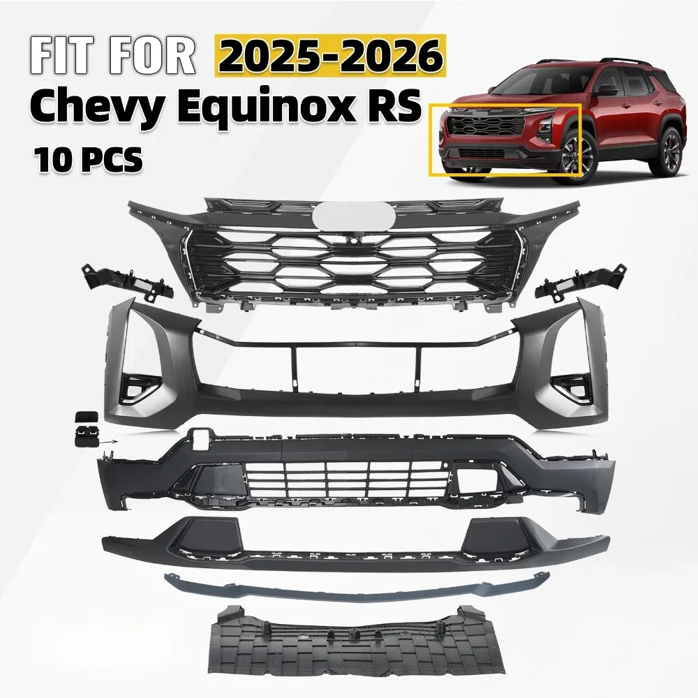 Front Bumper Cover Grille Assembly Grill Kit For 2025-2026 Chevy Equinox RS 9pcs
Front Bumper Cover Grille Assembly Grill Kit For 2025-2026 Chevy Equinox RS 9pcs