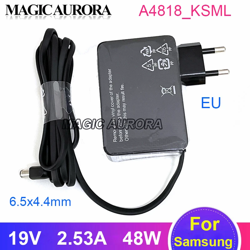 Genuine A4819_KSML Power Adapter 19V 2.53A 48W For Samsung Monitor UA32J4088AJ T27H390S UH750 LC27RG50FQUXEN T27H390S 6.5x4.4mm
Genuine A4819_KSML Power Adapter 19V 2.53A 48W For Samsung Monitor UA32J4088AJ T27H390S UH750 LC27RG50FQUXEN T27H390S 6.5x4.4mm