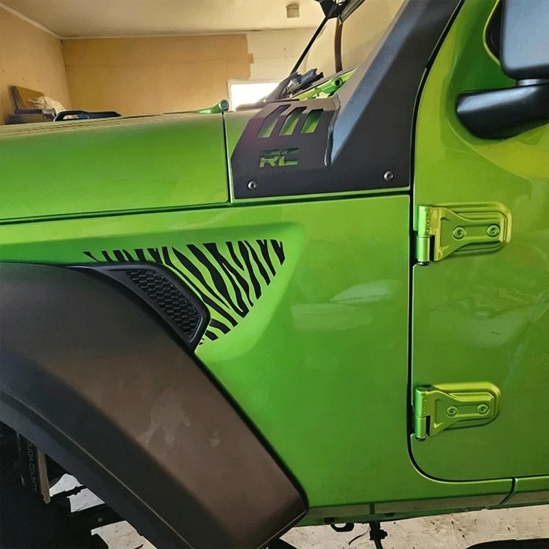Zebra Stripes Car Stickers Decoration Fender Vent Accessories Vinyl Decals for Jeep Wrangler JL JLU JT 2018-2026 Vehicle Model
Zebra Stripes Car Stickers Decoration Fender Vent Accessories Vinyl Decals for Jeep Wrangler JL JLU JT 2018-2026 Vehicle Model