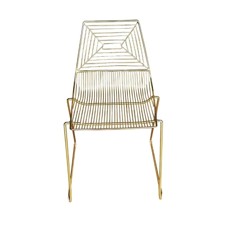 Modern steel outdoor dining chair with cool backrest
Modern steel outdoor dining chair with cool backrest