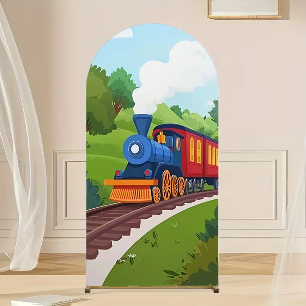 Cartoon Jungle Train Theme Arch Background Customizable Children's Birthday Decoration Photography Studio Shooting Props
Cartoon Jungle Train Theme Arch Background Customizable Children's Birthday Decoration Photography Studio Shooting Props