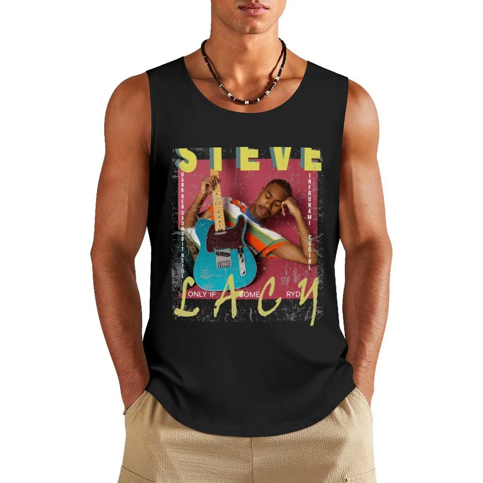 Steve Lacy Guitarist retro drawing Tank Top Male clothes Men's vest sports suits Vest
Steve Lacy Guitarist retro drawing Tank Top Male clothes Men's vest sports suits Vest
