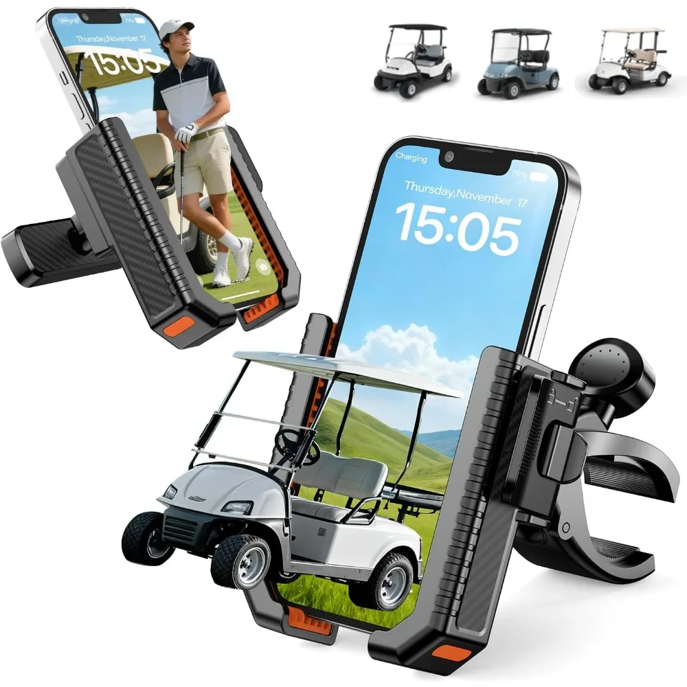 Magnetic Dual Clamp Phone Holder for 4.5 to 7 Inch Smartphones Universal Golf Cart Accessory
Magnetic Dual Clamp Phone Holder for 4.5 to 7 Inch Smartphones Universal Golf Cart Accessory