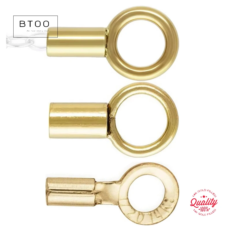 14K Gold Filled Crimp End Cap with Rings Jewelry Making Supplies Wholesale Handmade DIY Accessories Gold Jewelry Findings
14K Gold Filled Crimp End Cap with Rings Jewelry Making Supplies Wholesale Handmade DIY Accessories Gold Jewelry Findings