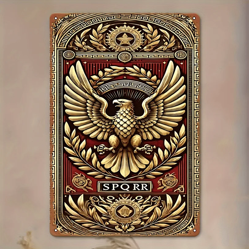 1pc 2D Flat Iron Sheet Painting, 20.32X30.48 cm FramelessMarked "Hai Empire Eagle Emblem Relief"2D Flat Decorative Painting
1pc 2D Flat Iron Sheet Painting, 20.32X30.48 cm FramelessMarked "Hai Empire Eagle Emblem Relief"2D Flat Decorative Painting
