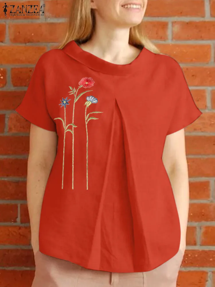 ZANZEA Summer Elegant Embroidery Blouse Women Fashion Tops Tunic Casual OL Work Shirt Female Short Sleeve Floral Holiday Blusas
ZANZEA Summer Elegant Embroidery Blouse Women Fashion Tops Tunic Casual OL Work Shirt Female Short Sleeve Floral Holiday Blusas