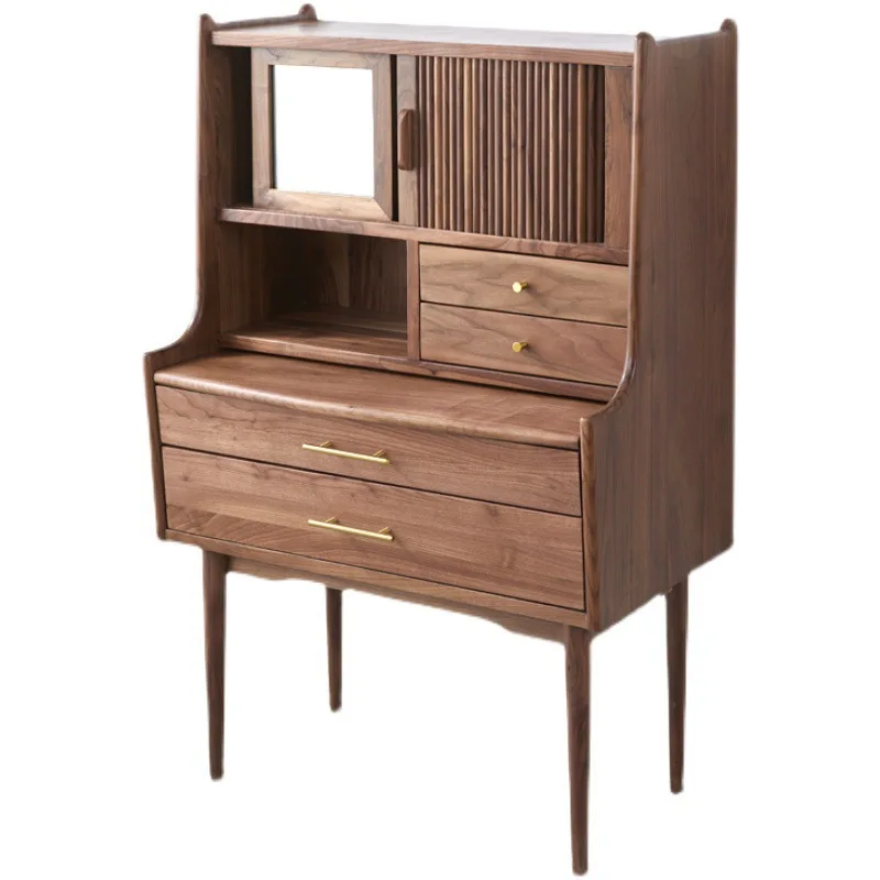 Nordic black walnut, modern cherry wood makeup table, simple white oak, storage dressing table log
Nordic black walnut, modern cherry wood makeup table, simple white oak, storage dressing table log