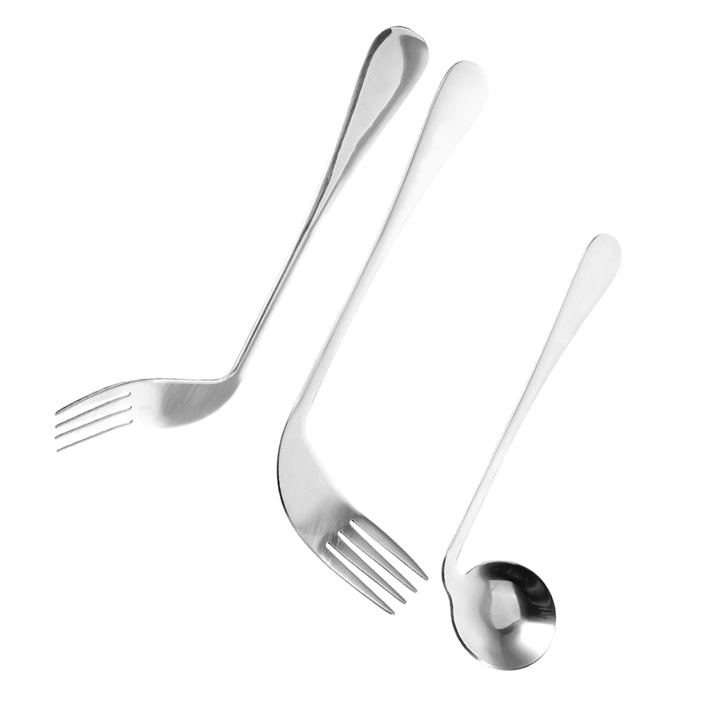 1 set Bent Spoon Fork Set Stainless Steel Weighted Utensils Elderly Adaptive Feeding Kitchen Tool Patient Care Accessories
1 set Bent Spoon Fork Set Stainless Steel Weighted Utensils Elderly Adaptive Feeding Kitchen Tool Patient Care Accessories