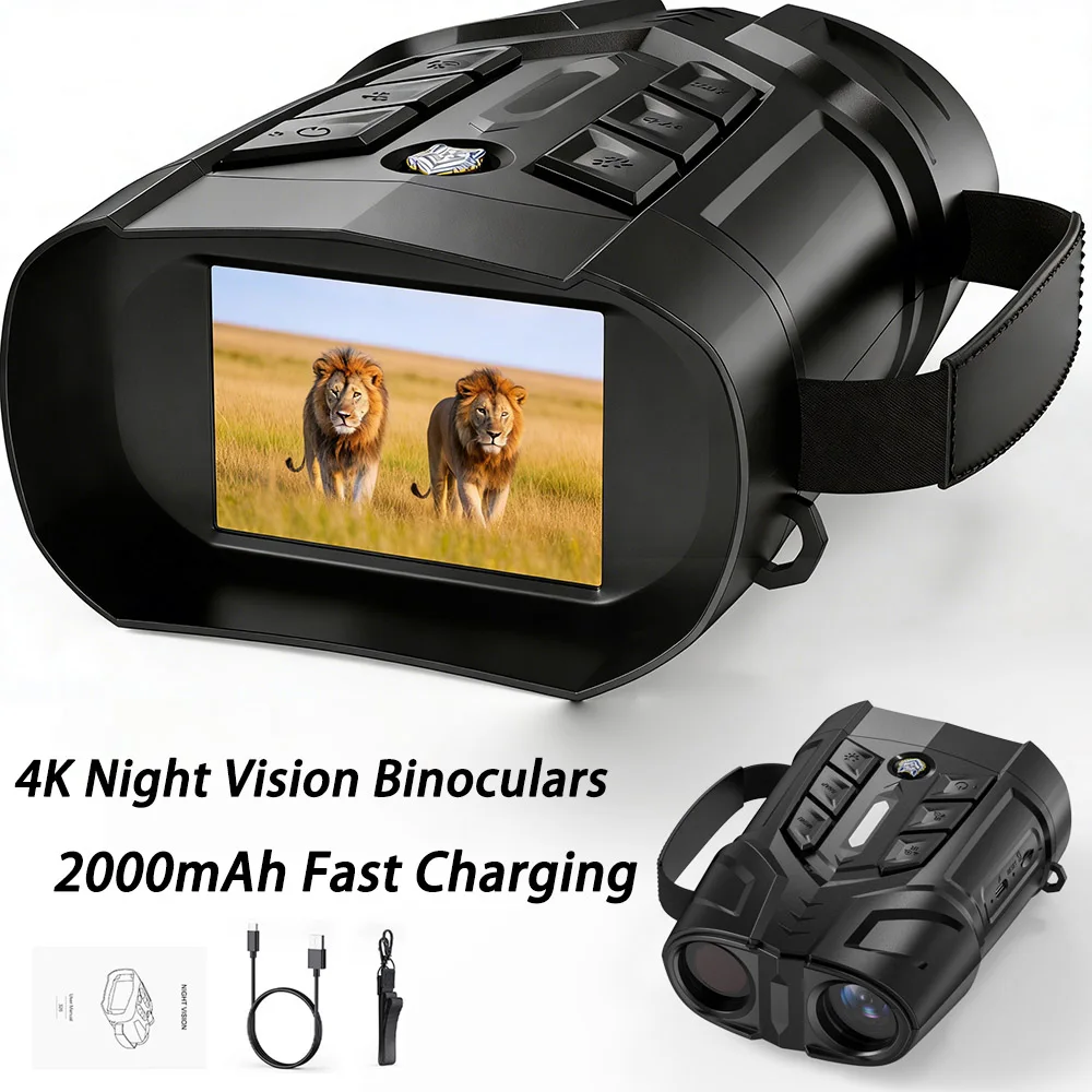 4K Night Vision Binoculars 7Levels Infrared Digital Night Vision with 2.8'' HD Screen Night Vision Goggles for Cave Exploration
4K Night Vision Binoculars 7Levels Infrared Digital Night Vision with 2.8'' HD Screen Night Vision Goggles for Cave Exploration