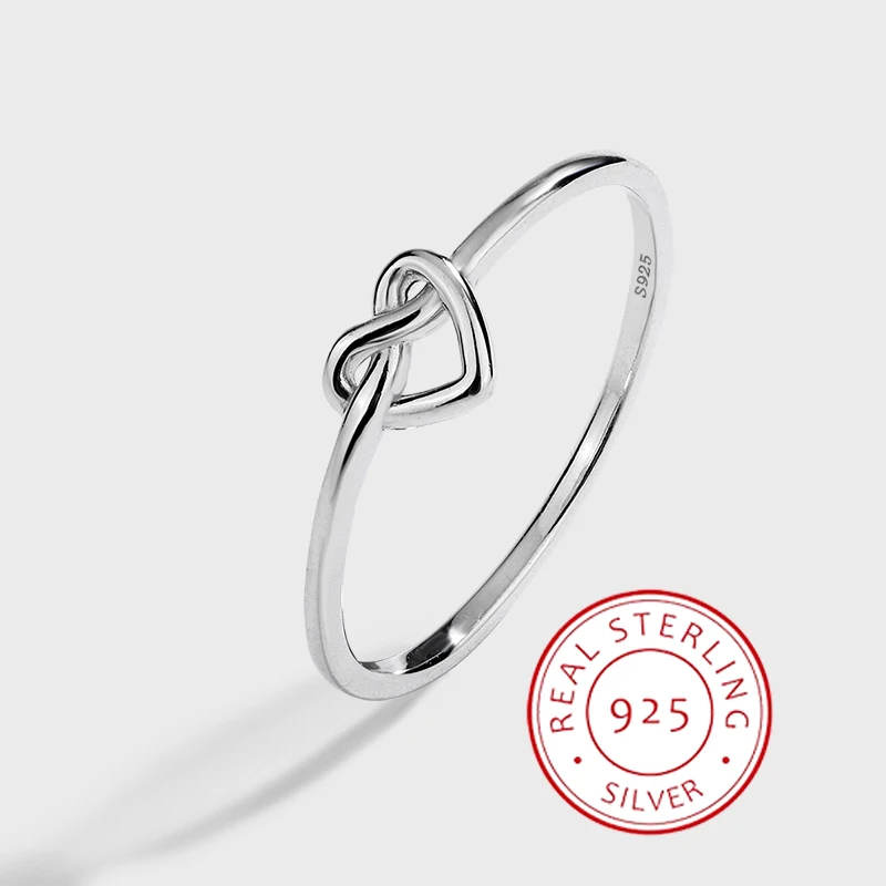 Creative and Simple Authentic S925 Sterling Silver Heart-shaped Cross-wound Jewelry High-end Ring for Women
Creative and Simple Authentic S925 Sterling Silver Heart-shaped Cross-wound Jewelry High-end Ring for Women