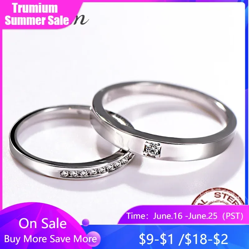 Trumium 925 Sterling Silver rings for Couple Bijoux Engagement Wedding Finger ring Sparking Zircon Jewelry Valentine Lover Gift
Trumium 925 Sterling Silver rings for Couple Bijoux Engagement Wedding Finger ring Sparking Zircon Jewelry Valentine Lover Gift