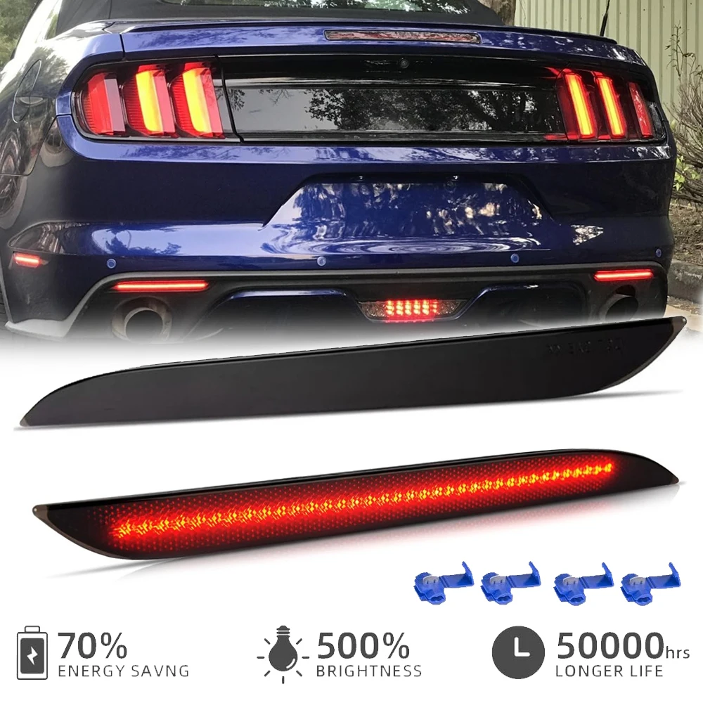 2Pcs Rear Bumper Red LED Brake Warning Reflector Light for Ford Mustang 2015-2017 Car Styling Reverse Fog Lamp FR3Z15A449A
2Pcs Rear Bumper Red LED Brake Warning Reflector Light for Ford Mustang 2015-2017 Car Styling Reverse Fog Lamp FR3Z15A449A