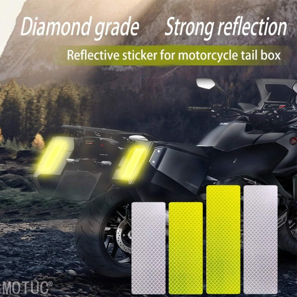 4PCS Side Top Luggage Box Case Trunk Anti-collision Decorative Night Safety Warning Strip Motorcycle Reflective Sticker Strips
4PCS Side Top Luggage Box Case Trunk Anti-collision Decorative Night Safety Warning Strip Motorcycle Reflective Sticker Strips