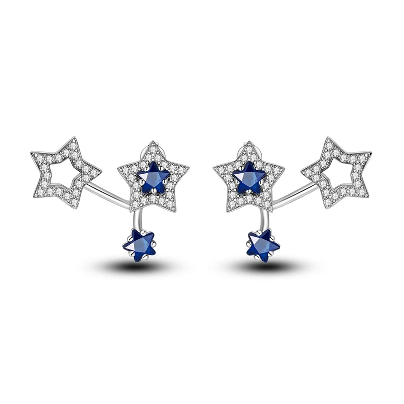925 Sterling Silver Earrings Women Sparkling Sapphire Five Pointed Star Stud Earring For Anniversary Wedding Jewelry Gifts
925 Sterling Silver Earrings Women Sparkling Sapphire Five Pointed Star Stud Earring For Anniversary Wedding Jewelry Gifts