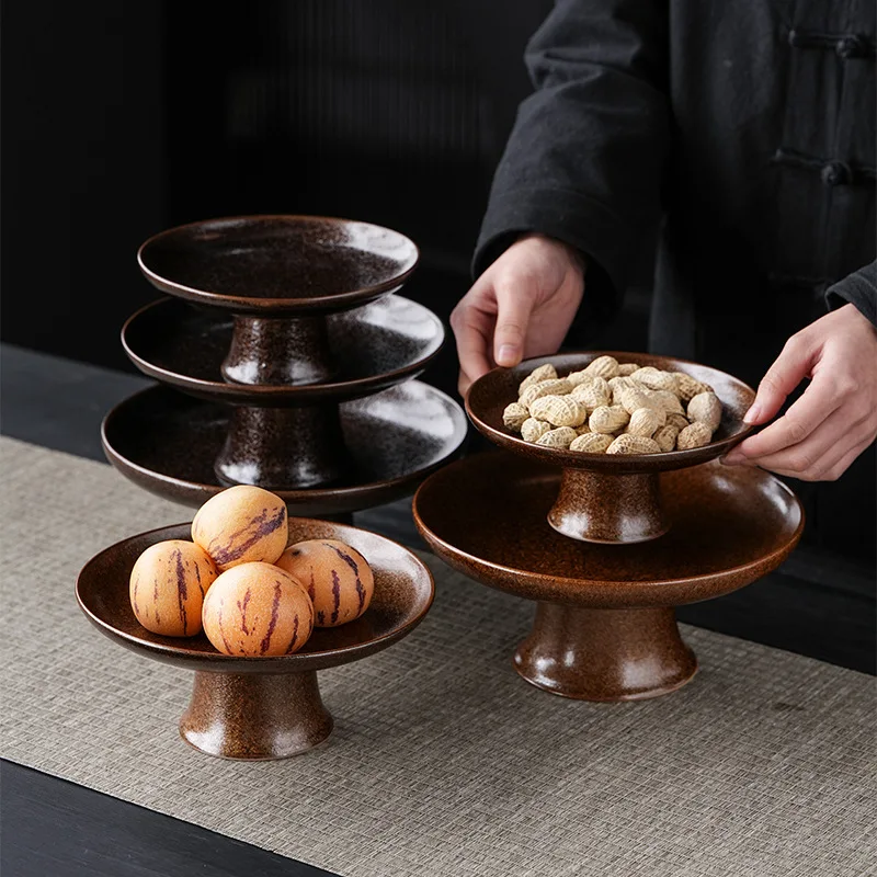Chinese retro ceramic tall fruit plate tea room refreshment plate living room household dried fruit plate exquisite fruit bowl
Chinese retro ceramic tall fruit plate tea room refreshment plate living room household dried fruit plate exquisite fruit bowl
