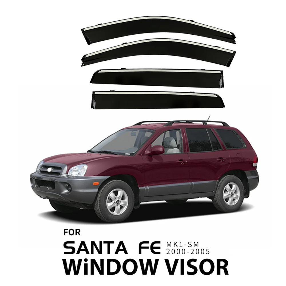 Chrome Strips Rain Guards for HYUNDAI SANTA FE SM 2000-2005 Window Visor Wind Deflectors Door Visor Vent Shades Ventvisor
Chrome Strips Rain Guards for HYUNDAI SANTA FE SM 2000-2005 Window Visor Wind Deflectors Door Visor Vent Shades Ventvisor