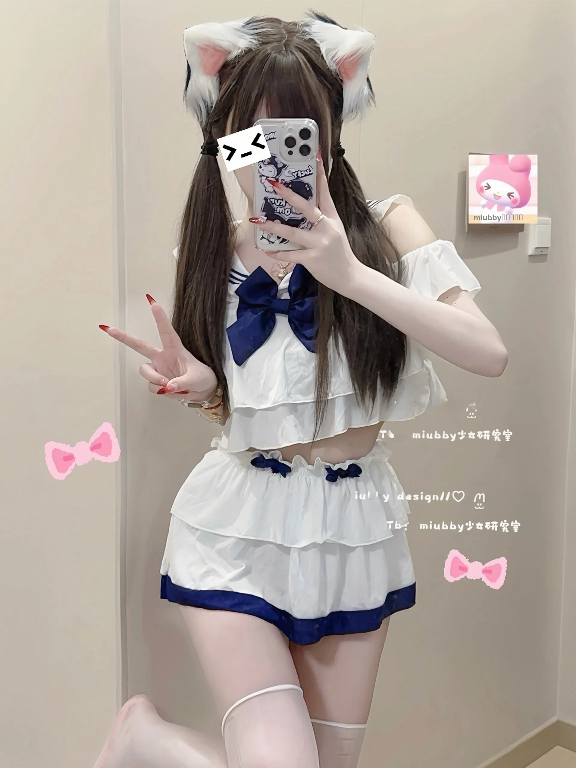 Комплект домашней одежды Miubby Sailor Girl Pure Desire: пижама с коротким рукавом и маленьким воротником, милый и нежный стиль, весна-лето
Комплект домашней одежды Miubby Sailor Girl Pure Desire: пижама с коротким рукавом и маленьким воротником, милый и нежный стиль, весна-лето