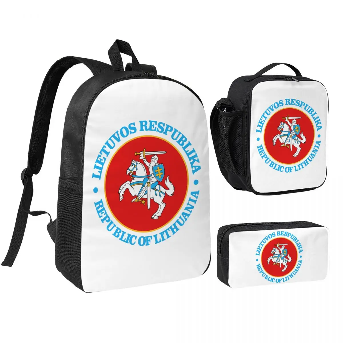Lietuva Lithuania Coat Of Arms Backpack Boys Girls BookBag School Bag Computer Shoulder Bags 3ps Insulated Lunch Bag Pencil Case
Lietuva Lithuania Coat Of Arms Backpack Boys Girls BookBag School Bag Computer Shoulder Bags 3ps Insulated Lunch Bag Pencil Case