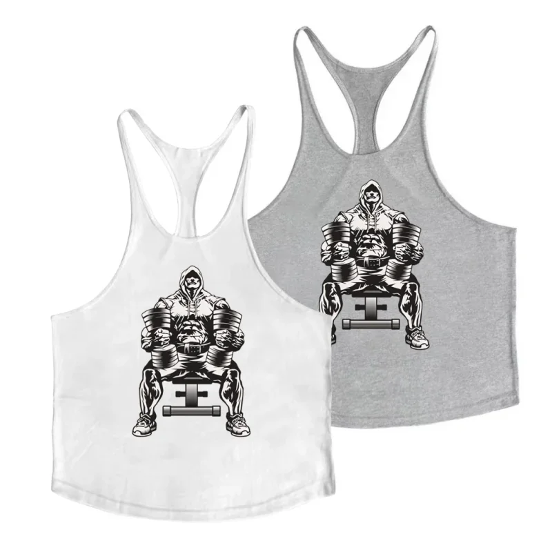 Мужской жилет-стрингер для бодибилдинга с твердыми бретелями, майка без рукавов для интенсивных тренировок в тренажерном зале, легкая спортивная спинка 
Мужской жилет-стрингер для бодибилдинга с твердыми бретелями, майка без рукавов для интенсивных тренировок в тренажерном зале, легкая спортивная спинка