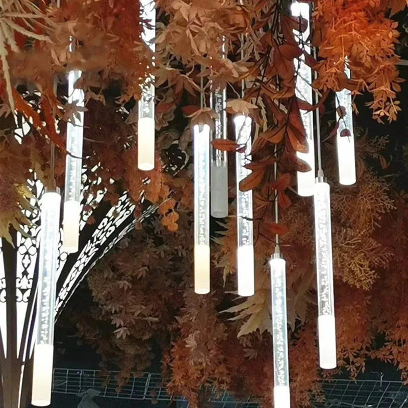 Shiny Wedding Ceiling Hanging 10 Heads Transparent Luminous Acrylic Rod Pendant Chandelier Lamp For Party Event Hotel Hall Decor
Shiny Wedding Ceiling Hanging 10 Heads Transparent Luminous Acrylic Rod Pendant Chandelier Lamp For Party Event Hotel Hall Decor