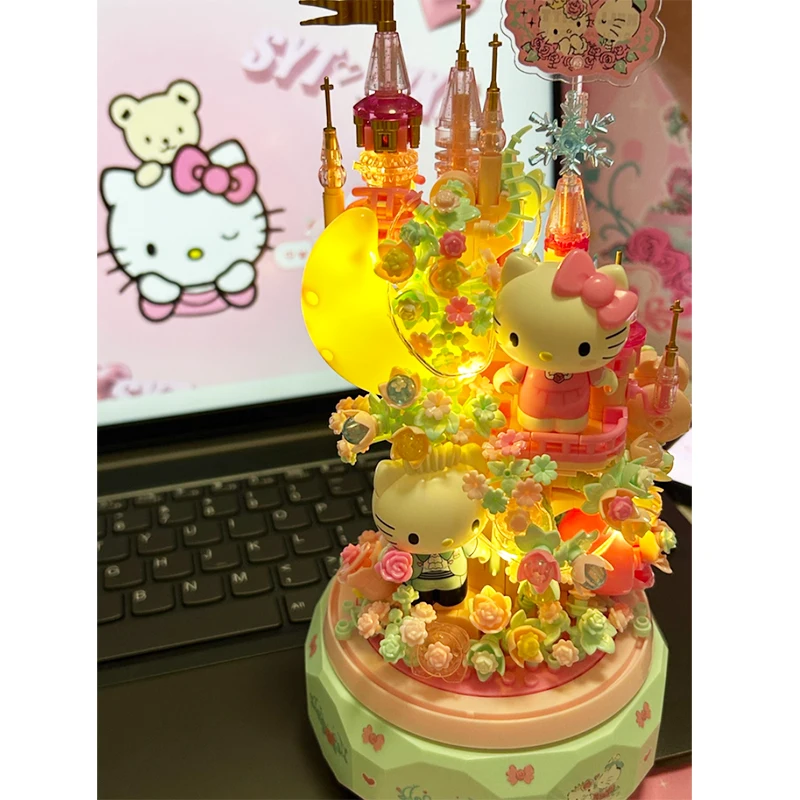 Moonlight Club Sanrio Hello Kitty Musical Box Building Blocks DIY Assembly Toy Gift for Girls Desktop Decoration Castle Ornament
Moonlight Club Sanrio Hello Kitty Musical Box Building Blocks DIY Assembly Toy Gift for Girls Desktop Decoration Castle Ornament