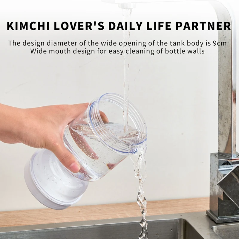 1 PCS Pickle Container Jar Easy Kimchi Wet Dry Separation Leak-Proof Lid Canned Pears White
1 PCS Pickle Container Jar Easy Kimchi Wet Dry Separation Leak-Proof Lid Canned Pears White