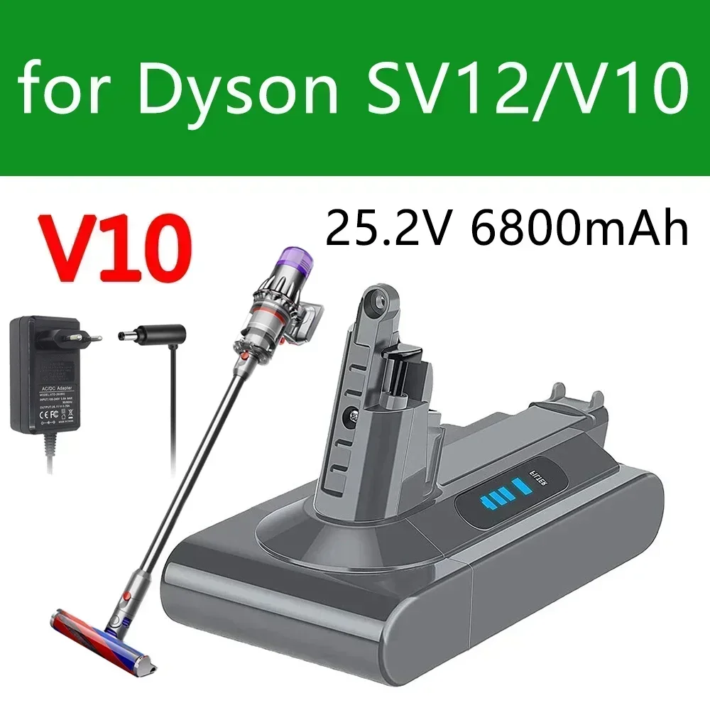 25.2V 6800mAh Replacement Battery for Dyson V10 Absolute Cord-Free Vacuum Cleaner Long Service Life
25.2V 6800mAh Replacement Battery for Dyson V10 Absolute Cord-Free Vacuum Cleaner Long Service Life
