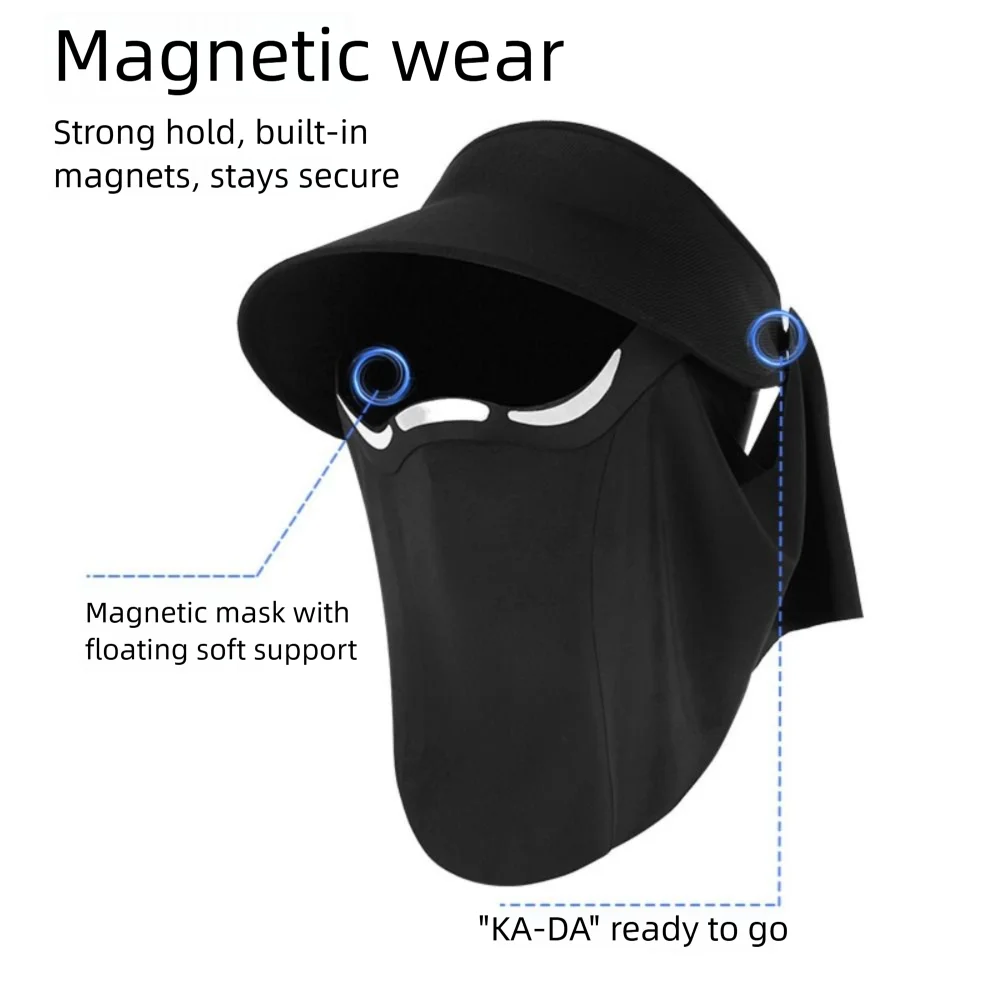 Anti-ultraviolet Sun Protection Magnetic Mask Does not squeeze the face Detachable Ice Silk Full Protection Veil Breathable
Anti-ultraviolet Sun Protection Magnetic Mask Does not squeeze the face Detachable Ice Silk Full Protection Veil Breathable