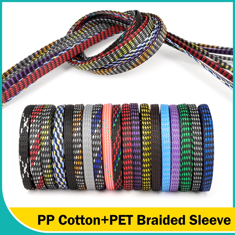 4mm 8mm 12mm PP Cotton + PET Yarn Braided Sleeve Cable Insulated Wrap Flexible Line Protection Harness Case Wire Sheath Sleeves
4mm 8mm 12mm PP Cotton + PET Yarn Braided Sleeve Cable Insulated Wrap Flexible Line Protection Harness Case Wire Sheath Sleeves
