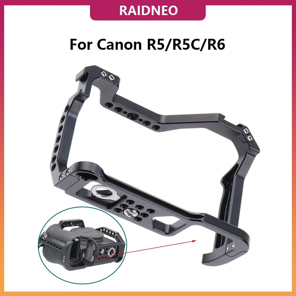 Корпус для камеры из алюминиевого сплава для Canon EOS R6 R5 R5C, защитная рамка с ручкой для холодного башмака, установочные отверстия 1/4, 3/8 отверстия для винтов
Корпус для камеры из алюминиевого сплава для Canon EOS R6 R5 R5C, защитная рамка с ручкой для холодного башмака, установочные отверстия 1/4, 3/8 отверстия для винтов