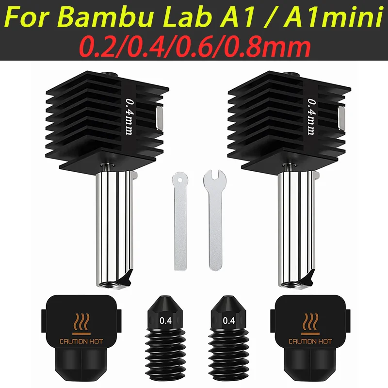 Комплект Hotend для Bambu Lab A1/A1 Mini, быстрая скорость, сборка горячего конца, 0,2/0,4/0,6/0,8 мм, сопло из закаленной стали, часть 3D-принтера
Комплект Hotend для Bambu Lab A1/A1 Mini, быстрая скорость, сборка горячего конца, 0,2/0,4/0,6/0,8 мм, сопло из закаленной стали, часть 3D-принтера