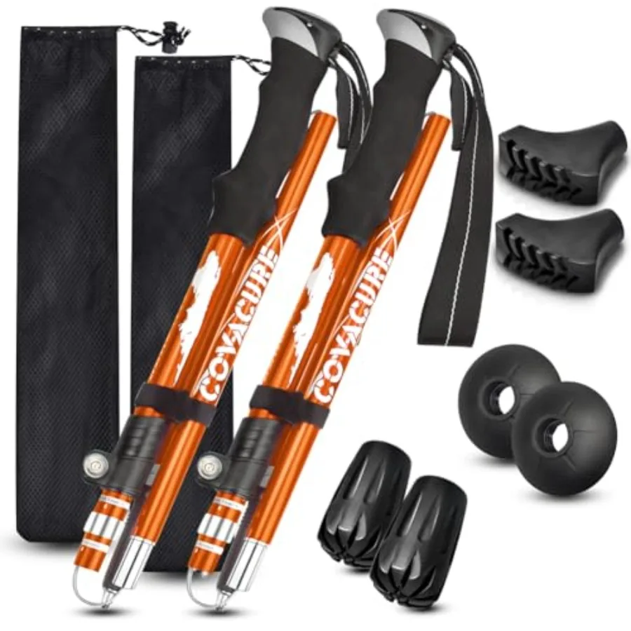 Trekking Poles Collapsible Hiking Poles - 2 Pcs Aluminum Alloy 7075 Trekking Sticks with Quick Lock System, Telescopic, Collaps
Trekking Poles Collapsible Hiking Poles - 2 Pcs Aluminum Alloy 7075 Trekking Sticks with Quick Lock System, Telescopic, Collaps