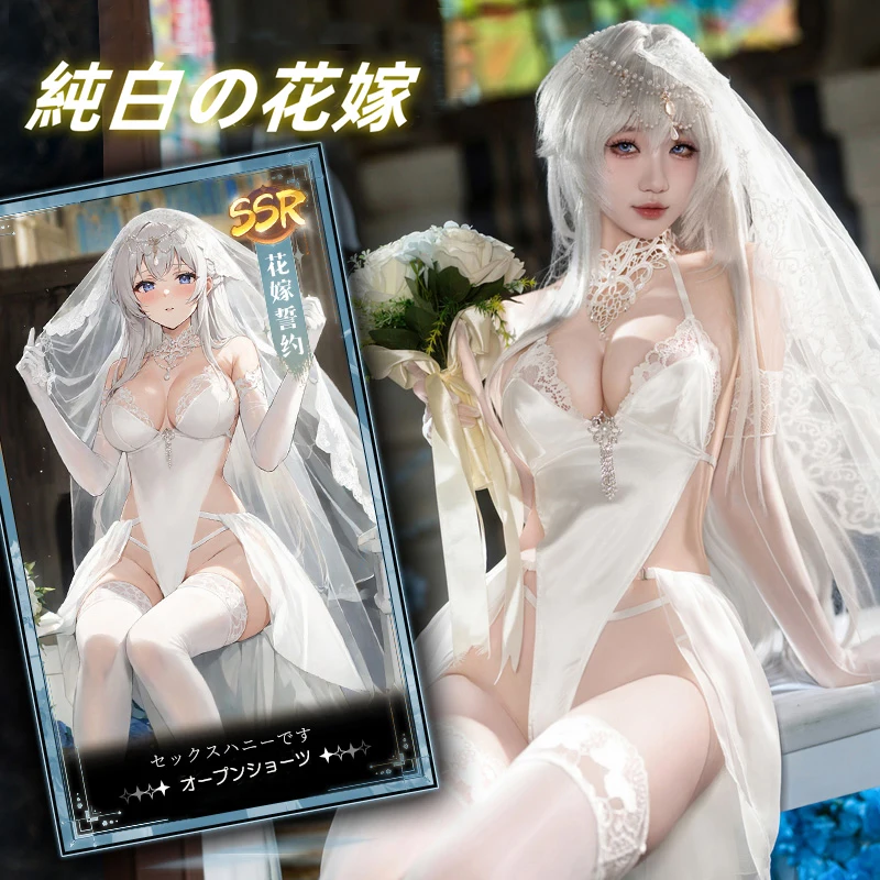 SENMHS Anime Cosplay Bride Bodysuit Sexy Backless Deep V Camisole Lingerie with Veil Women Wedding Roleplay Outfit
SENMHS Anime Cosplay Bride Bodysuit Sexy Backless Deep V Camisole Lingerie with Veil Women Wedding Roleplay Outfit