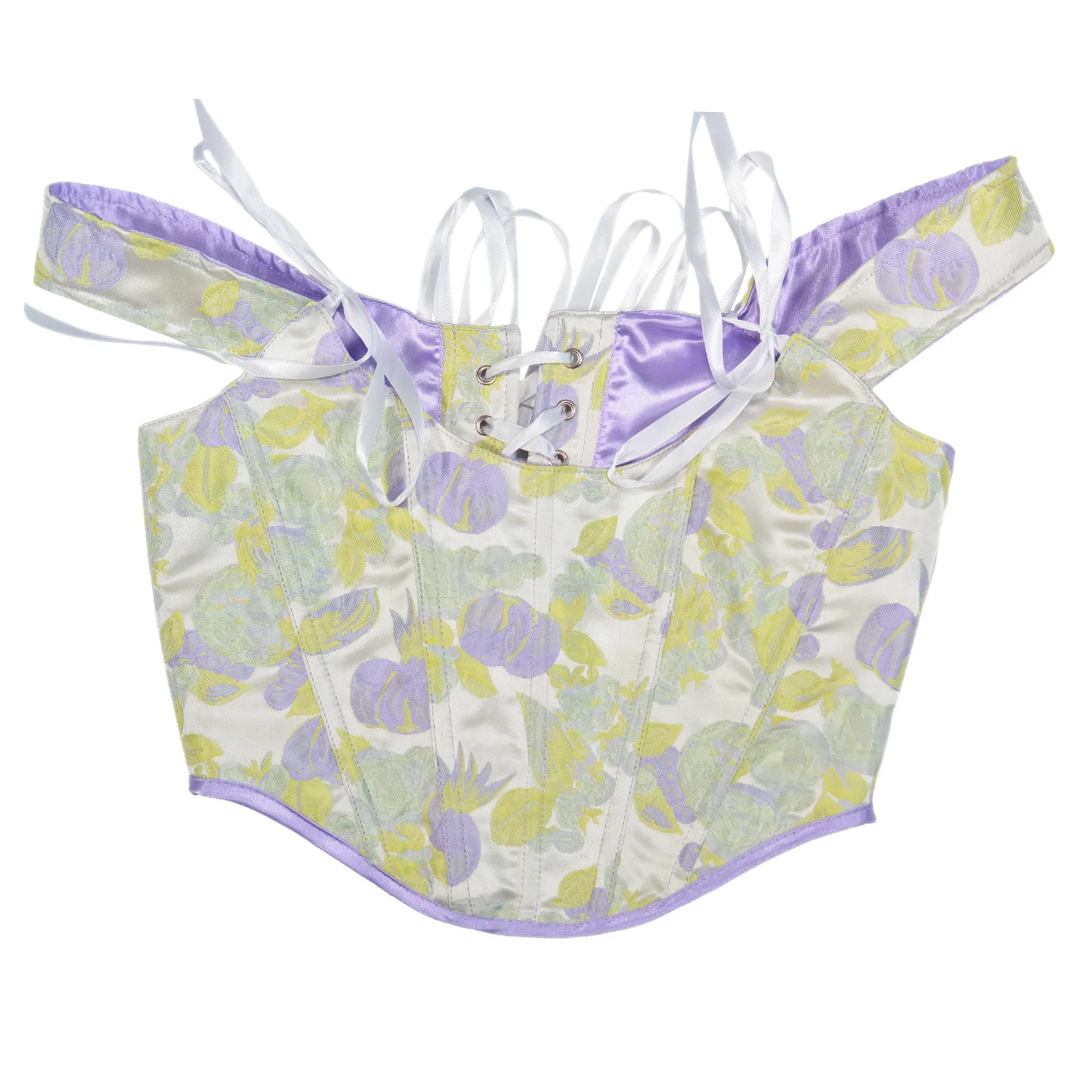 Elegant Purple Corset for Women Vintage Y2k Sexy Bustiers Tops Yellow Floral Slimming Bodices Off Shoulder Lace-up Zip Corsets
Elegant Purple Corset for Women Vintage Y2k Sexy Bustiers Tops Yellow Floral Slimming Bodices Off Shoulder Lace-up Zip Corsets