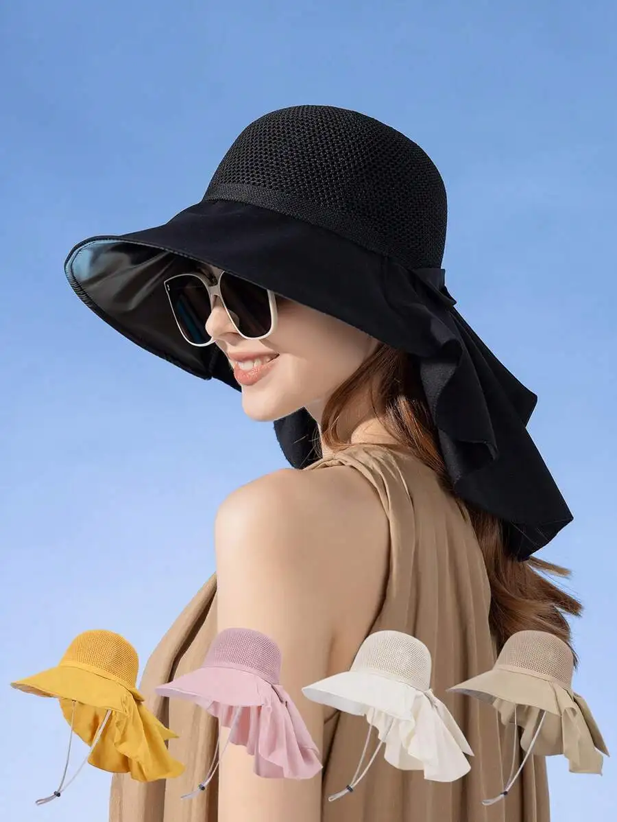 1pc Women's Large Brim Sun Visor Hat, Summer Outdoor Wide Brim Bucket Hat For Sun Protection
1pc Women's Large Brim Sun Visor Hat, Summer Outdoor Wide Brim Bucket Hat For Sun Protection