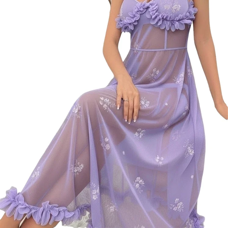 Sexy Lingerie Nightgown Slim-fit Camisole Nightdress Long Mesh Nightgown For Women Summer N6EC Silk Dress Erotic Costume
Sexy Lingerie Nightgown Slim-fit Camisole Nightdress Long Mesh Nightgown For Women Summer N6EC Silk Dress Erotic Costume