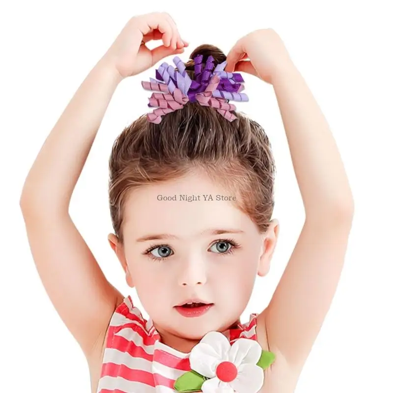Pack of 2 Adorable Rainbow Curly Ribbon Hair Clip for Little Girls Soft Polyester Material Comfortable Safe Design
Pack of 2 Adorable Rainbow Curly Ribbon Hair Clip for Little Girls Soft Polyester Material Comfortable Safe Design