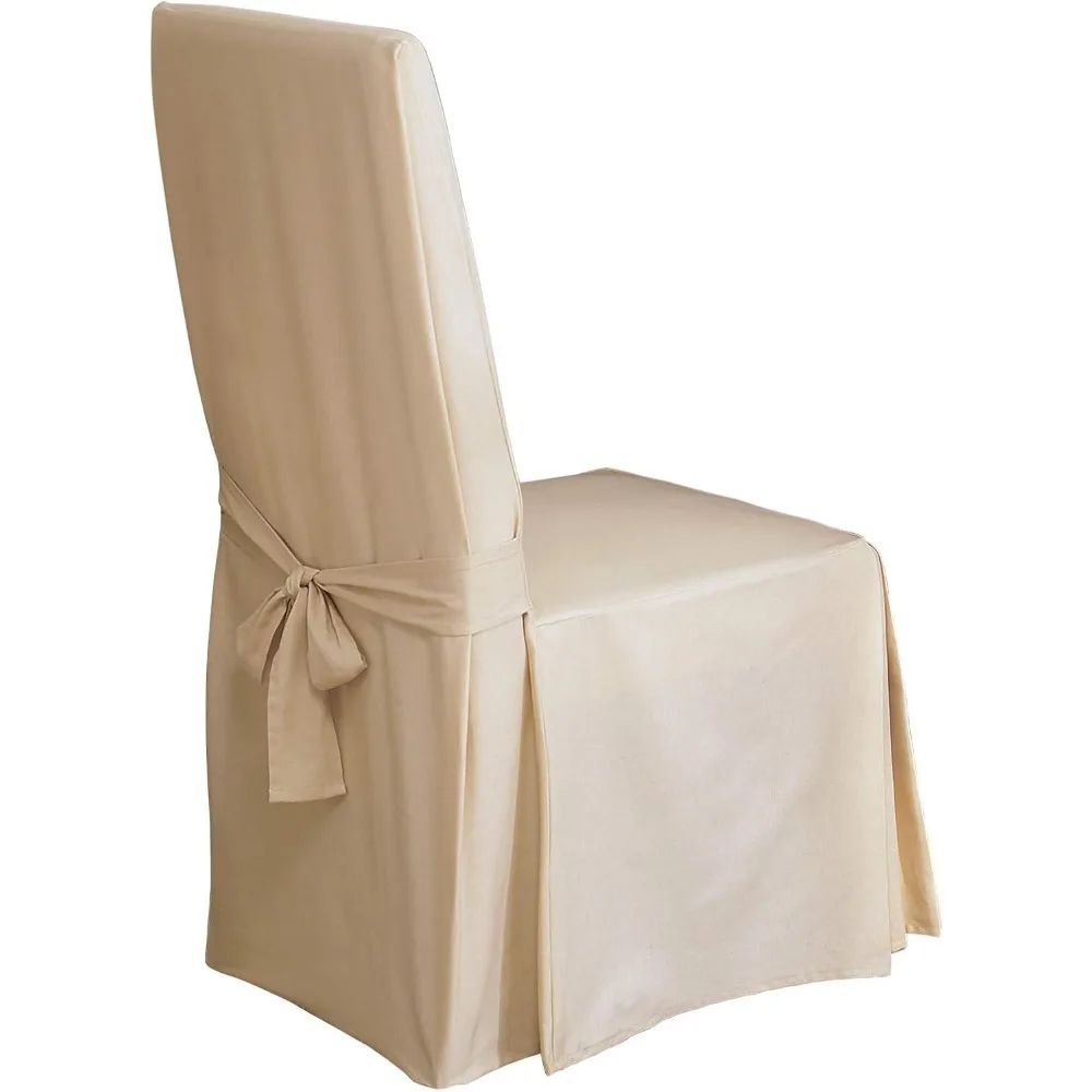 Solid Long Full Length Dining Room Chair One Piece Slipcover, Relaxed Fit, 100% Cotton
Solid Long Full Length Dining Room Chair One Piece Slipcover, Relaxed Fit, 100% Cotton