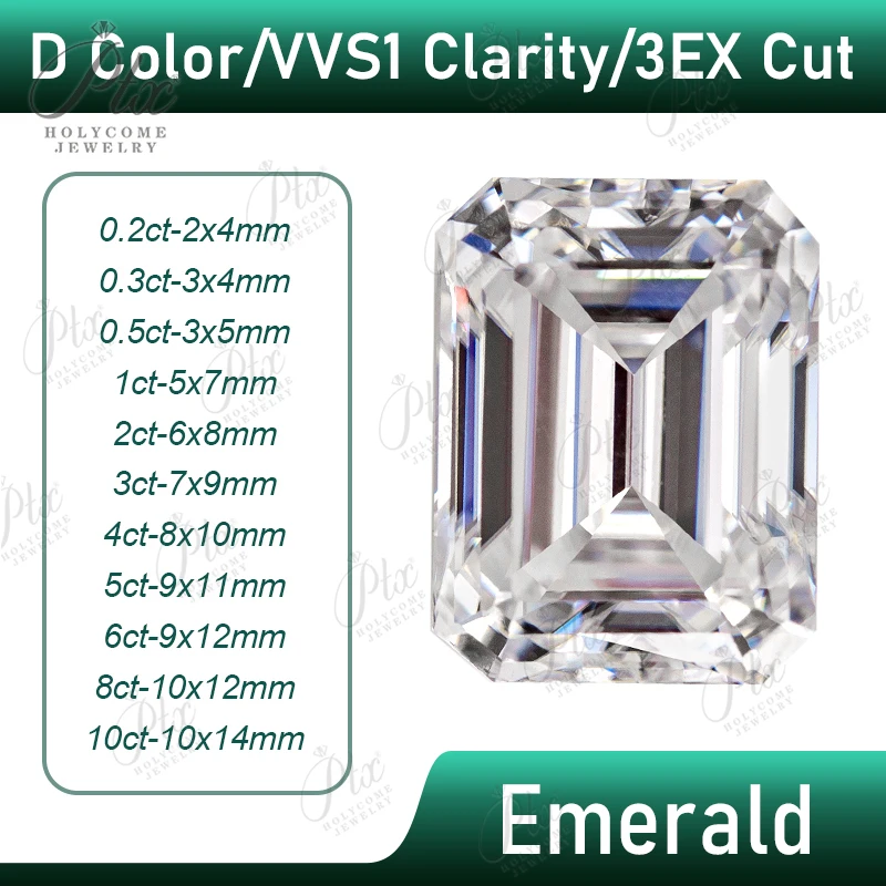 White Emerald Cut Moissanite Loose Stone D Color Lab Grown Gemstone Certificate Diamond DIY Jewelry Making Earrings Rings Charms
White Emerald Cut Moissanite Loose Stone D Color Lab Grown Gemstone Certificate Diamond DIY Jewelry Making Earrings Rings Charms