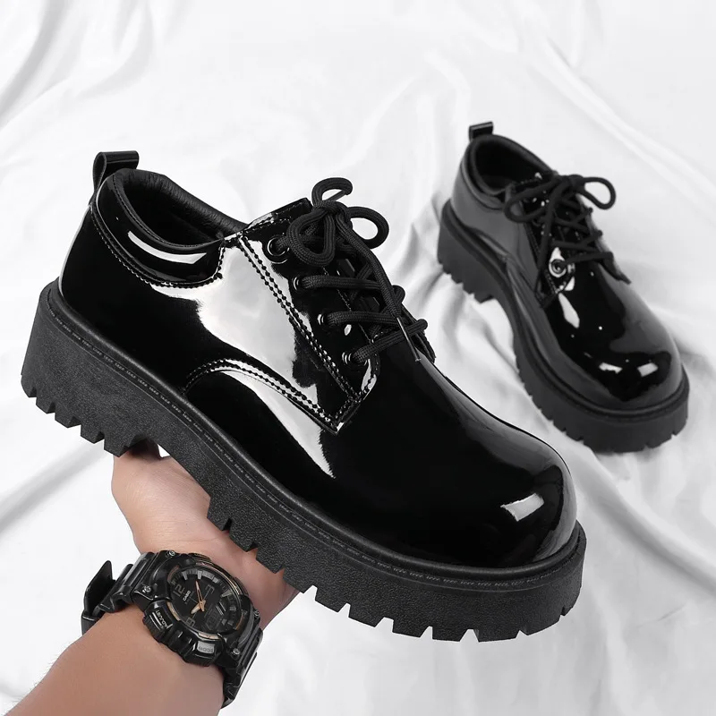 Men Dress Shoes Designer Round Head Business Casual Shoe Lace Up Height Increase Patent Leather Party Shoe Luxury Shoes for Men
Men Dress Shoes Designer Round Head Business Casual Shoe Lace Up Height Increase Patent Leather Party Shoe Luxury Shoes for Men