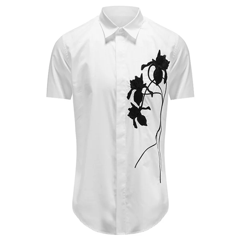 New 2022 Luxury Men Classic Embroidered flowers comfortable Fashion Cotton Casual Shirts Shirt High Quality Short Sleeves A113
New 2022 Luxury Men Classic Embroidered flowers comfortable Fashion Cotton Casual Shirts Shirt High Quality Short Sleeves A113