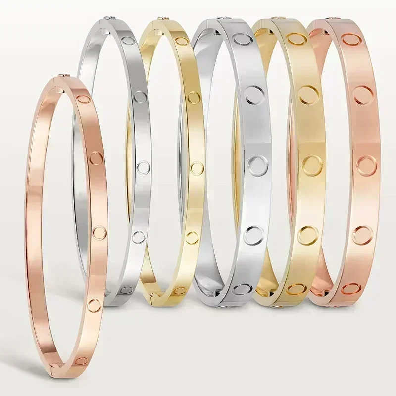 High Quality Fashion LOVE Bracelet Wide and Narrow Bracelet Gold Platinum Rose Gold Three Colors Optional Women Jewelry Gift
High Quality Fashion LOVE Bracelet Wide and Narrow Bracelet Gold Platinum Rose Gold Three Colors Optional Women Jewelry Gift