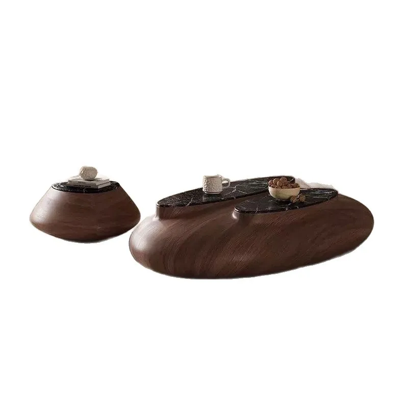 High-end personalized coffee table, upgraded cobblestone oval walnut-colored marble coffee table
High-end personalized coffee table, upgraded cobblestone oval walnut-colored marble coffee table