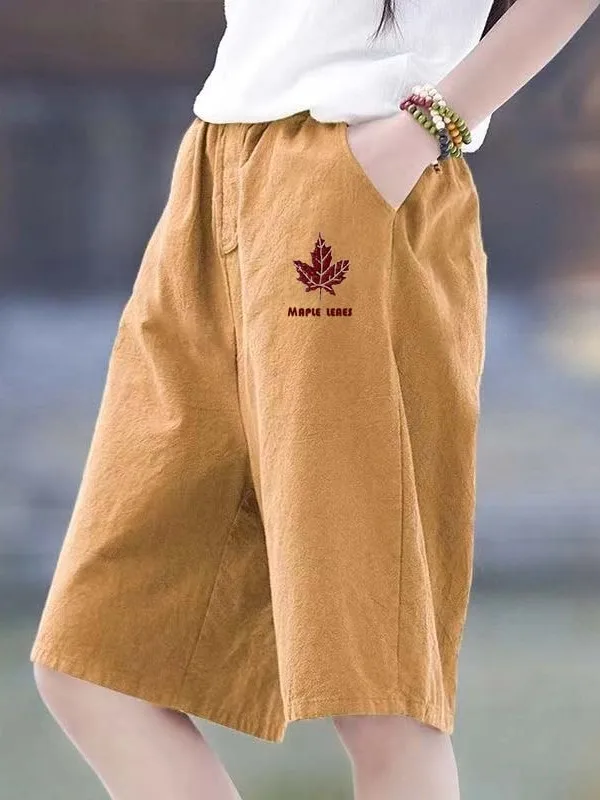 High Waist Cotton Linen Straight Leg Short Pants Women's Loose Fit Elastic Waist Five Inch Wide Leg Pants Summer Commute Style
High Waist Cotton Linen Straight Leg Short Pants Women's Loose Fit Elastic Waist Five Inch Wide Leg Pants Summer Commute Style