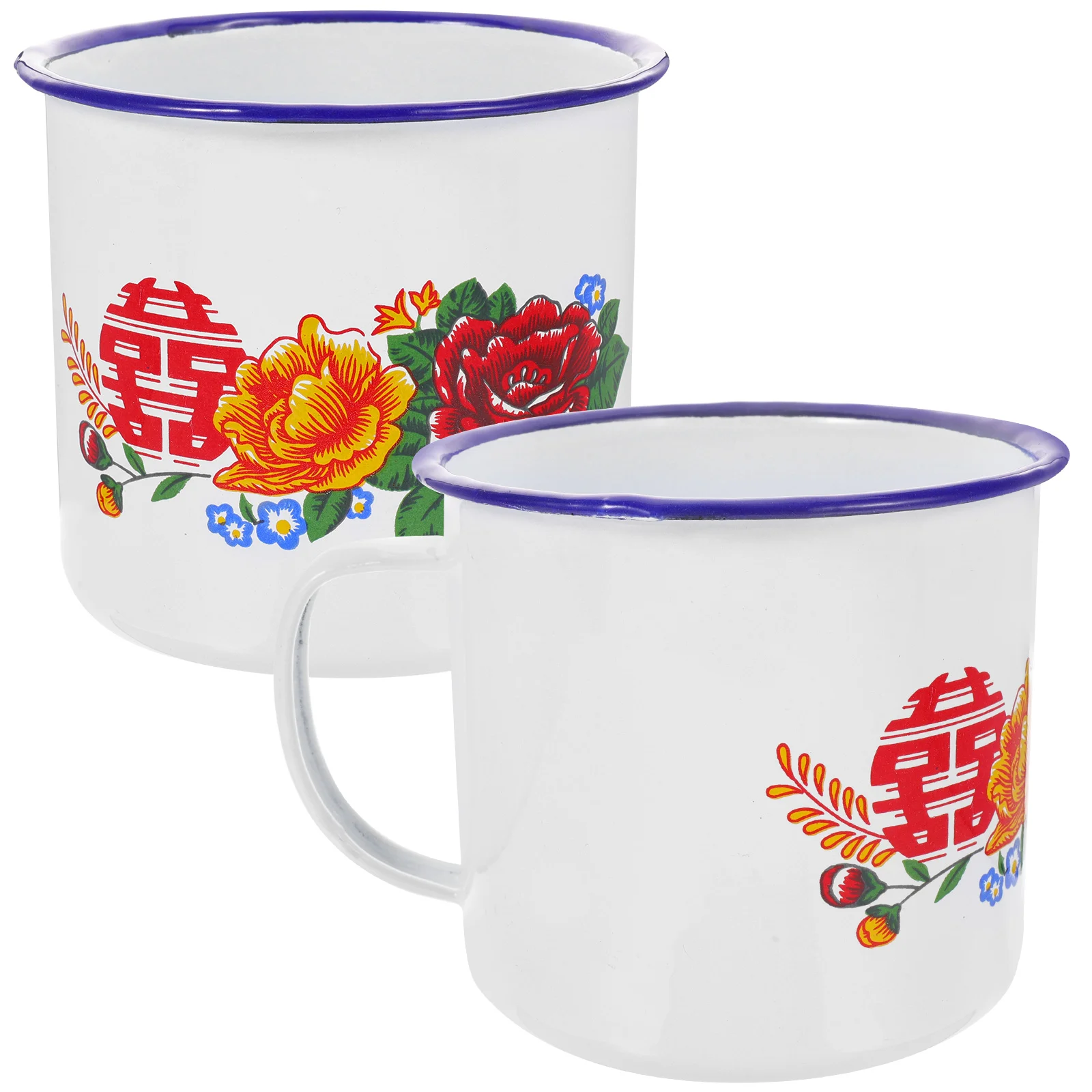 2pcs Enamel Mugs Chinese Style Vintage Teacups Metal Enamelware Classic AntiSlip Healthy Kitchen Bar Use
2pcs Enamel Mugs Chinese Style Vintage Teacups Metal Enamelware Classic AntiSlip Healthy Kitchen Bar Use