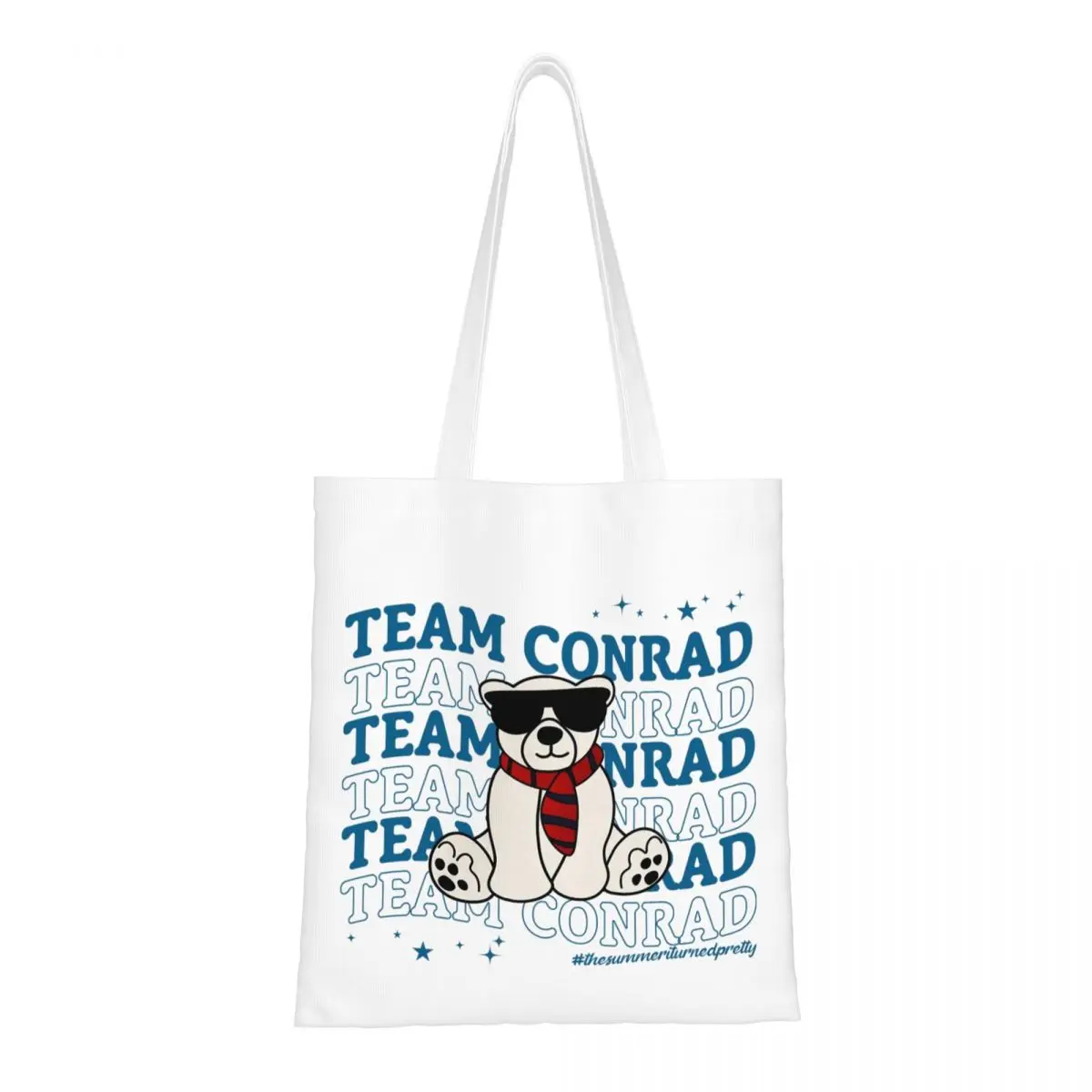 Винтажная холщовая сумка-тоут Team Conrad с белым медведем, продуктовые сумки, многоразовые сумки для покупок унисекс
Винтажная холщовая сумка-тоут Team Conrad с белым медведем, продуктовые сумки, многоразовые сумки для покупок унисекс