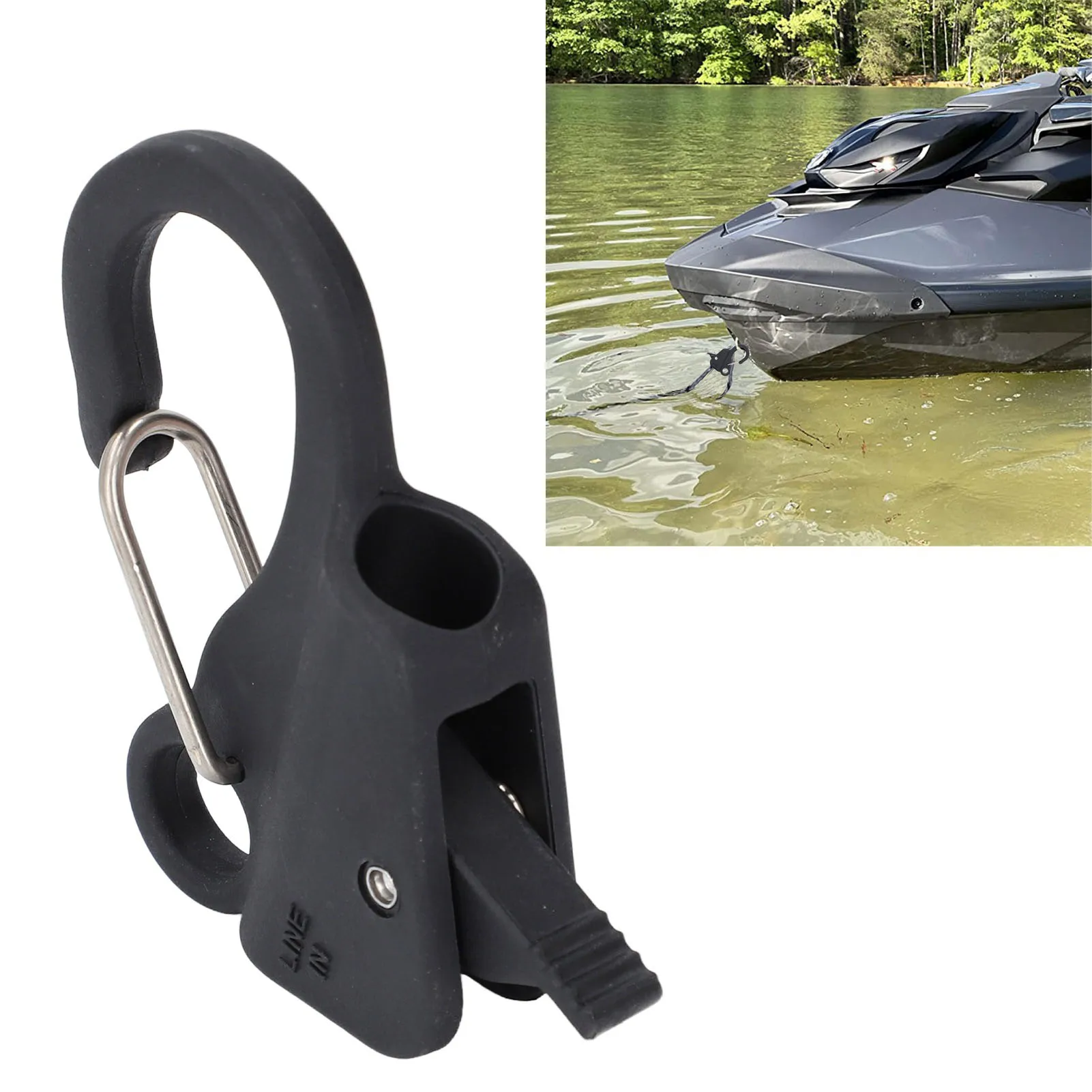 Boat Hook Quick Release 8000lbs Load Capacity Sliding Hook Clip for 3/8‑5/8 Inch Rope Quick Release Hook
Boat Hook Quick Release 8000lbs Load Capacity Sliding Hook Clip for 3/8‑5/8 Inch Rope Quick Release Hook