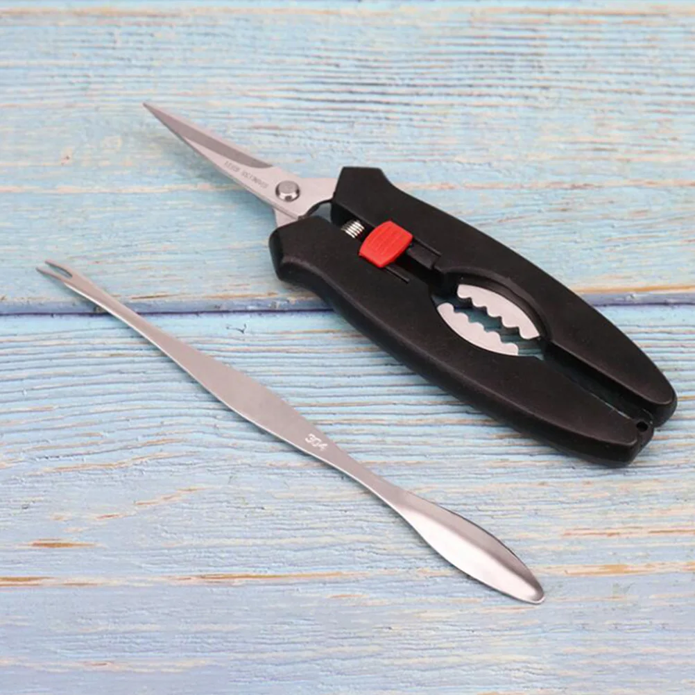 1Set Black Stainless Steel Crab Eating Tool Kit Crab Scissor Fork Combo for Lobster Oyster Shells Nut Cracking Seafood
1Set Black Stainless Steel Crab Eating Tool Kit Crab Scissor Fork Combo for Lobster Oyster Shells Nut Cracking Seafood